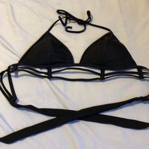 Black Victoria’s Secret caged bikini top